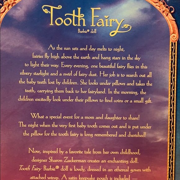 Mattel Toys Nib Tooth Fairy Barbie W Keepsake Tooth Pouch Poshmark